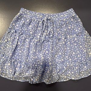 Blue floral skirt